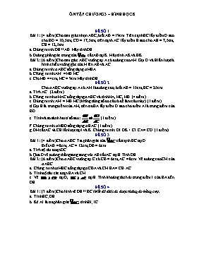 Ôn tập chương 3  Hình học 8